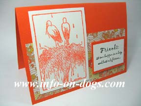 greeting card with crane picture